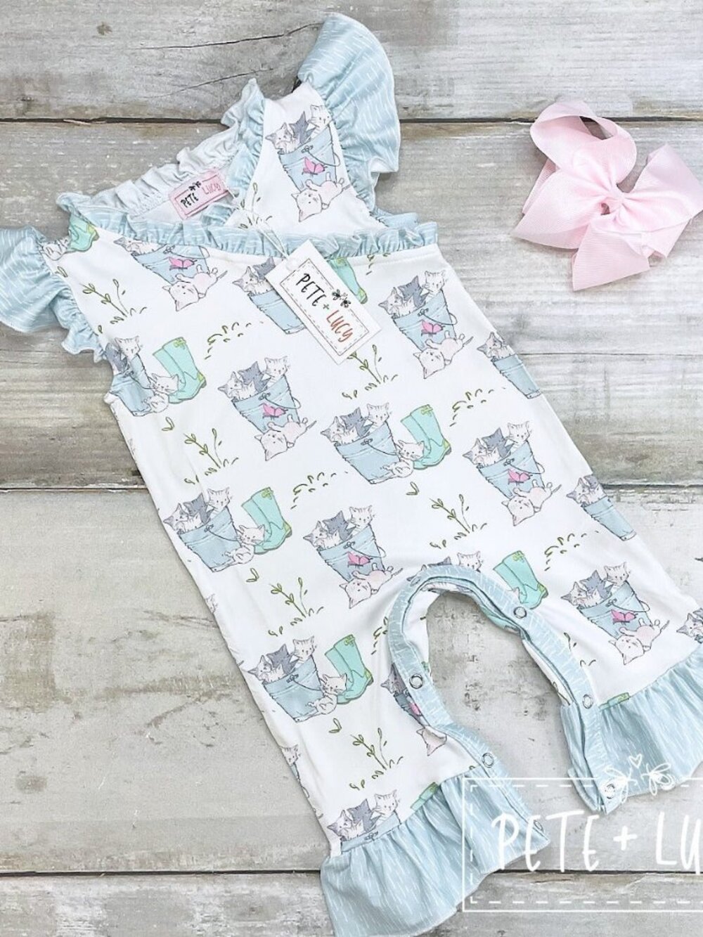 Springtime Kitties Romper